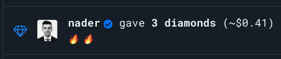 Thanks for the diamonds @nader! Excited for more listings.