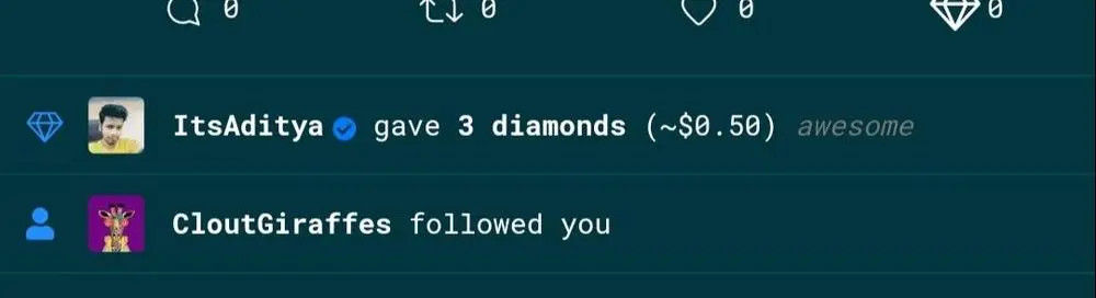 Thanks mate so much appreciated this 💎💎💎 @ItsAditya