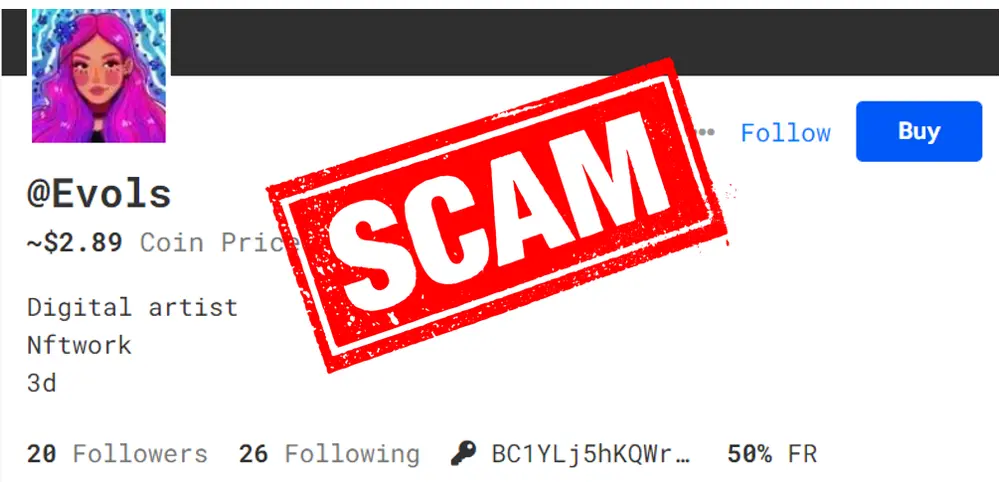 Scam Alert: Evols

Do not buy

Public key: BC1YLj5hKQWrewyfwMUQcySCCsgoZvtzo3bWaHkH1wU6UjypBSQ8nnA