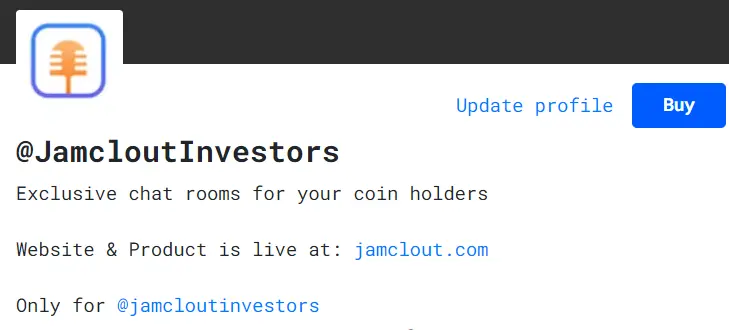 Profile created for long-term investors of the project jamclout.com

10%

A goal of $ 100,000 investment to take the product internationally
