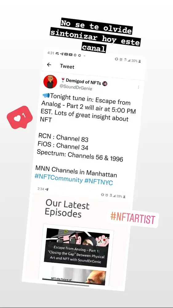 📣Watch the NFT show LIVE NOW!✨