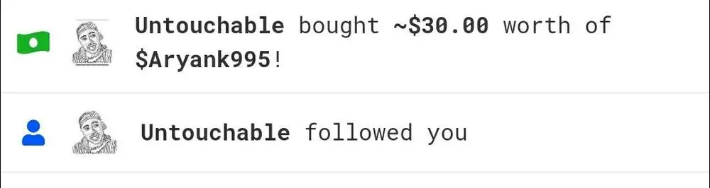 Thankyou @Untouchable Thankyou very much.💯💯
Checkout my NFT 👇
https://bitclout.com/posts/9ce8b342cfc178d4f3bd0263a6f7bc7ae4616b088c25f0c6d6effbfc8043476b?feedTab=Following&tab=posts