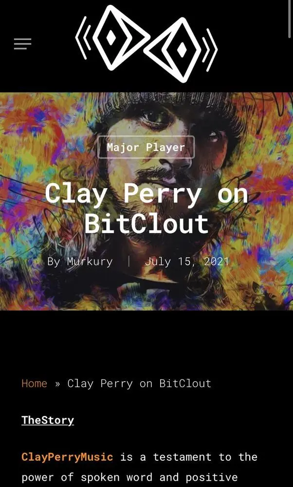 https://cb.run/fR4G

@ClayPerryMusic

Major Player

Clay Perry on BitClout

By @Murkury 

Clay Perry on BitClout

The Story?

@ClayPerryMusic is a testament to the

power of spoken word and positive