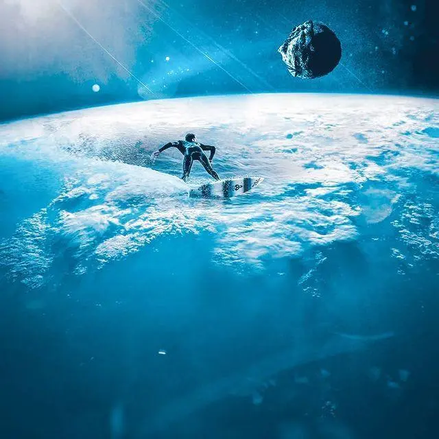 "surfing above the globe"