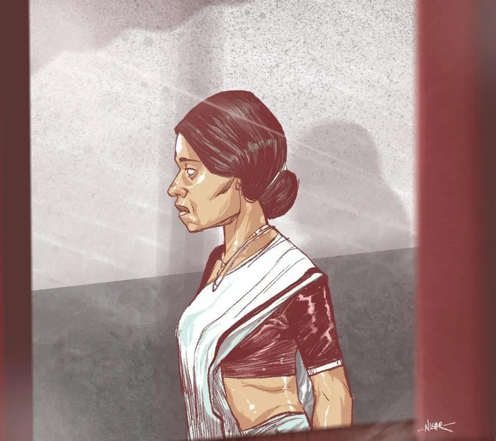 Indian tradition series - Kerala traditional woman drawing. of all the cultures in the world Kerala stands out with it's unique style of dressing, saree being the favorite. 