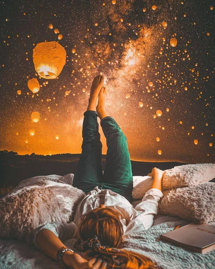 "look at the stars instead of the dark"
