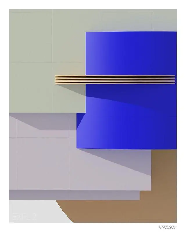 More simple forms and shadows. Decided to flatten out the perspective on this one.